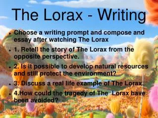 The Lorax - Writing