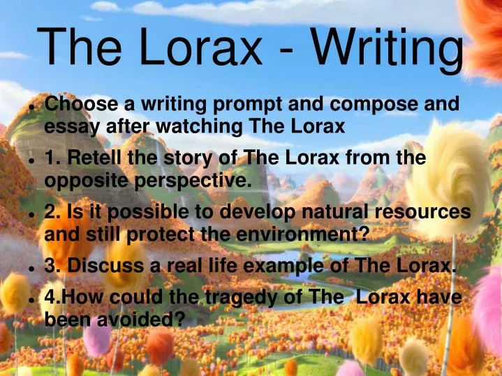 the lorax writing