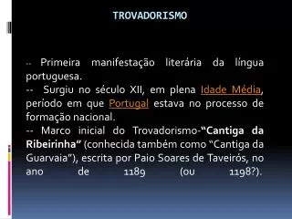 trovadorismo