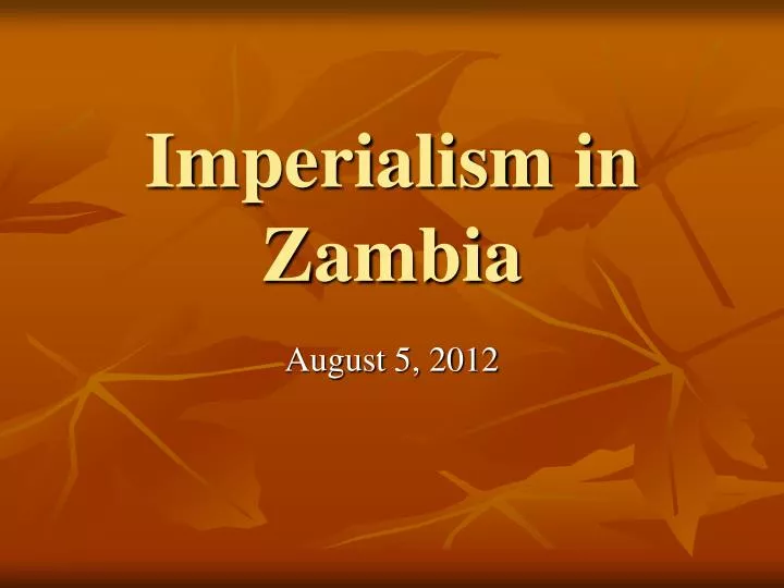 imperialism in zambia