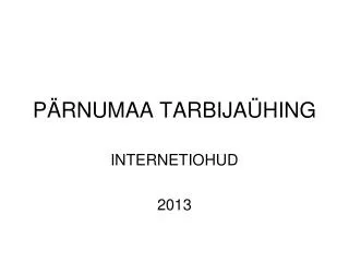 p rnumaa tarbija hing