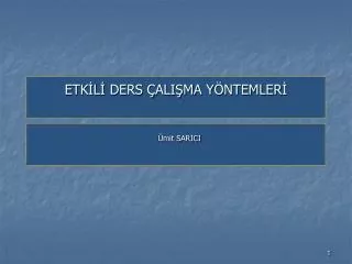 etk l ders ali ma y ntemler