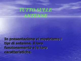 tutto sulle antenne