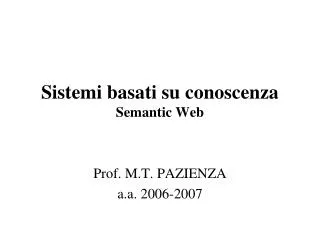 sistemi basati su conoscenza semantic web