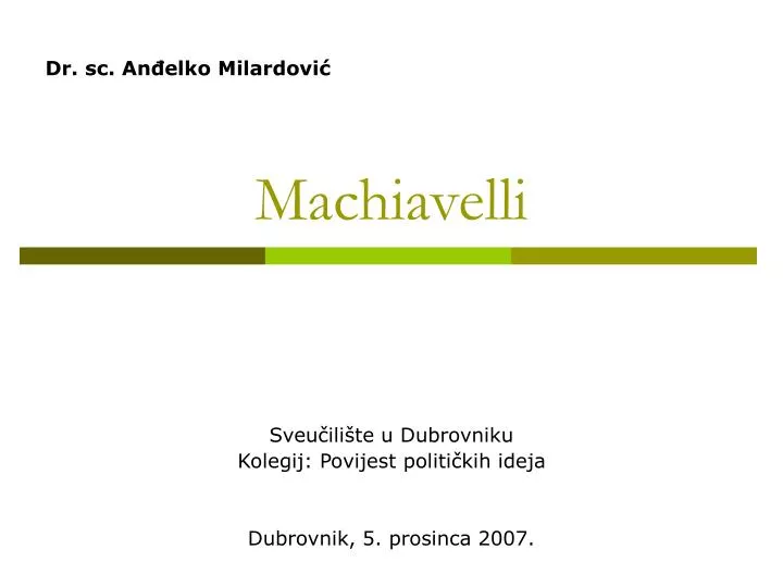 machiavelli