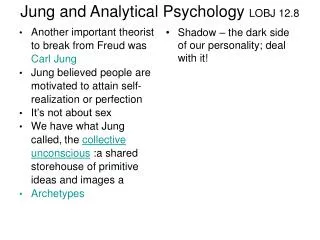Jung and Analytical Psychology LOBJ 12.8