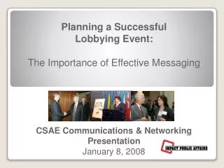 Planning a Successful Lobbying Event: The Importance of Effective Messaging