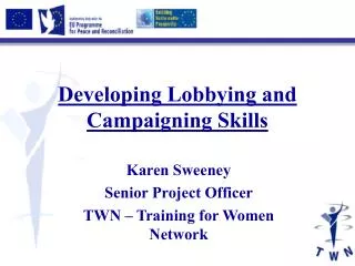 Developing Lobbying and Campaigning Skills
