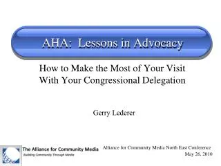 AHA: Lessons in Advocacy