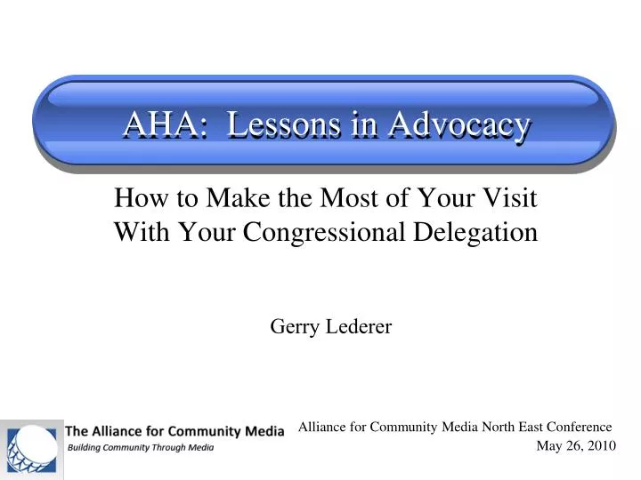 aha lessons in advocacy