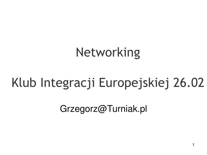 networking klub integracji europejskiej 26 02