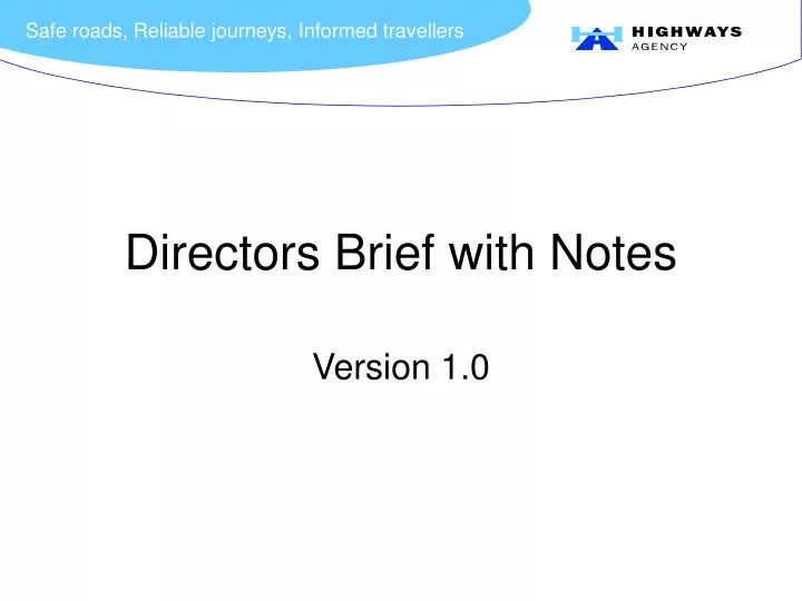 directors brief with notes