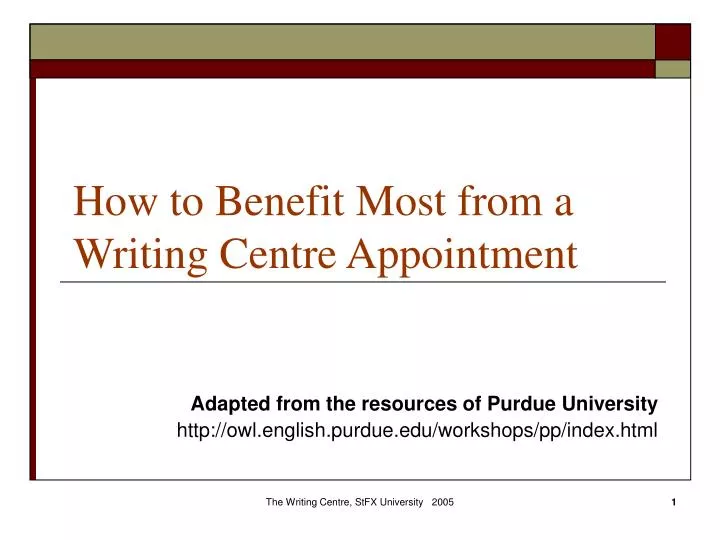 how to benefit most from a writing centre appointment
