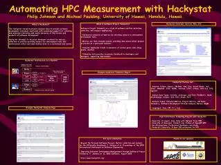 Automating HPC Measurement with Hackystat