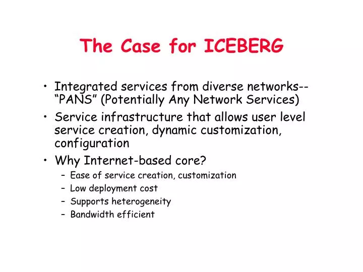 the case for iceberg