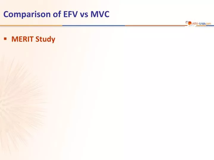 comparison of efv vs mvc