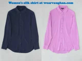 Women's silk shirt at wearvaughan.com