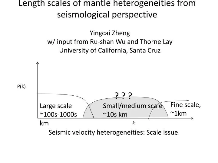 length scales of mantle heterogeneities from seismological perspective