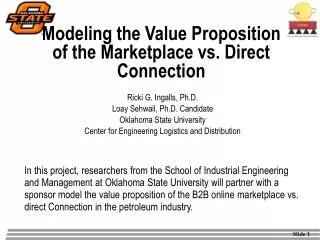 Modeling the Value Proposition of the Marketplace vs. Direct Connection