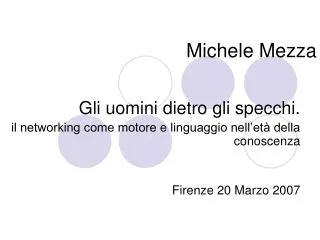 michele mezza