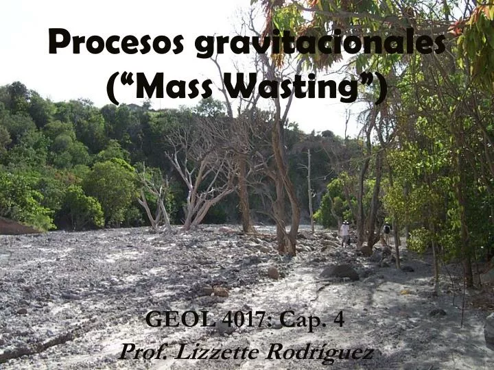 procesos gravitacionales mass wasting