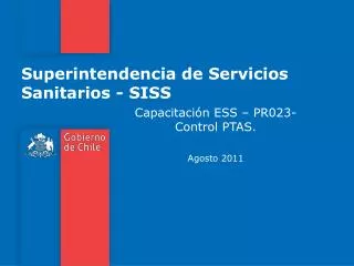 superintendencia de servicios sanitarios siss