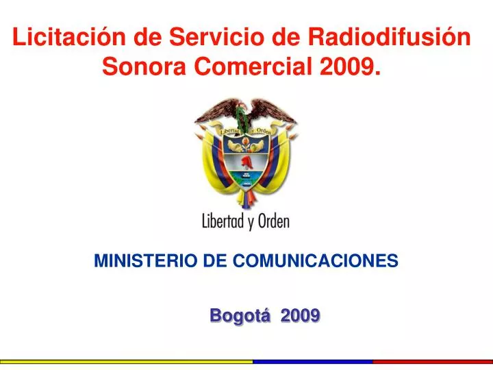 licitaci n de servicio de radiodifusi n sonora comercial 2009