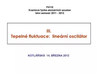 ii i t epeln fluktuace line rn oscil tor