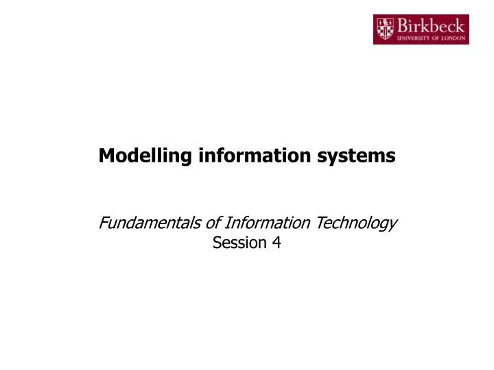 modelling information systems