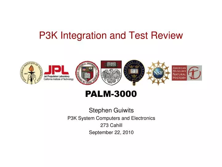 p3k integration and test review