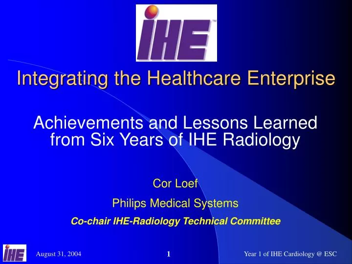 integrating the healthcare enterprise