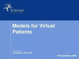Models for Virtual Patients