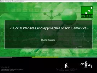 2. Social Websites and Approaches to Add Semantics