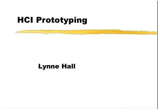 HCI Prototyping