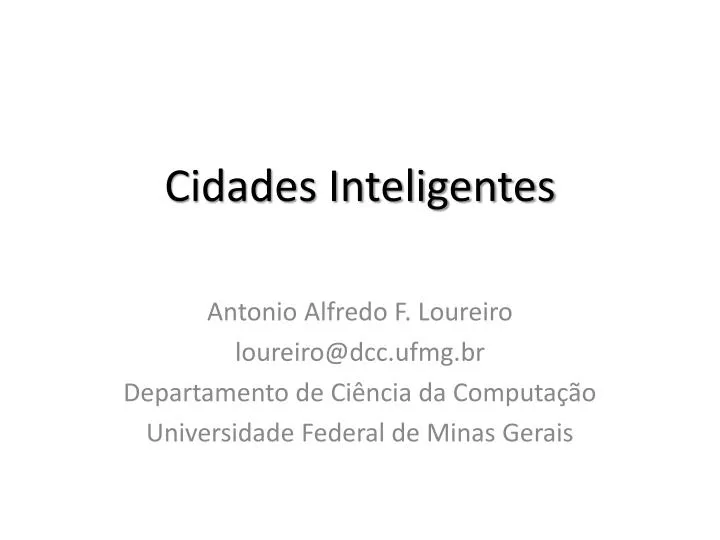 cidades inteligentes