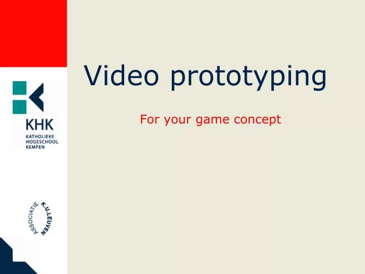 video prototyping for your game concept