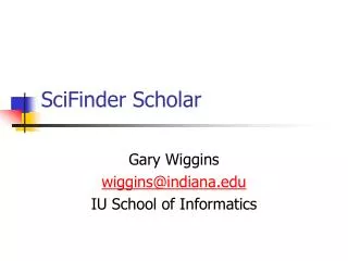 SciFinder Scholar