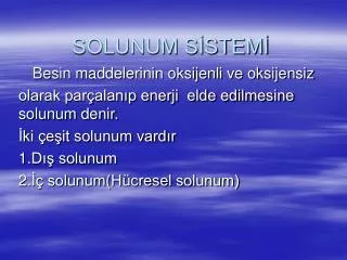 solunum s stem