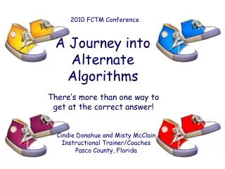 A Journey into Alternate Algorithms