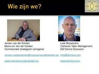 wie zijn we