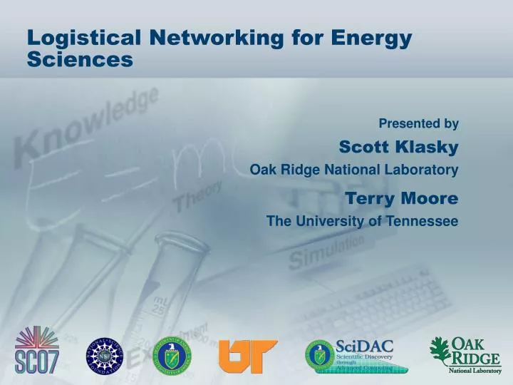 logistical networking for energy sciences