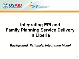 Integrating EPI and Family Planning Service Delivery in Liberia