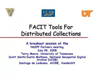 FACIT Tools For Distributed Collections