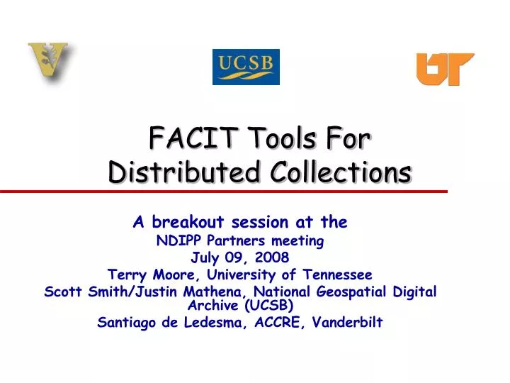 facit tools for distributed collections