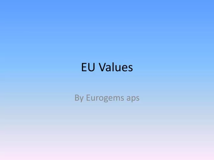 eu values