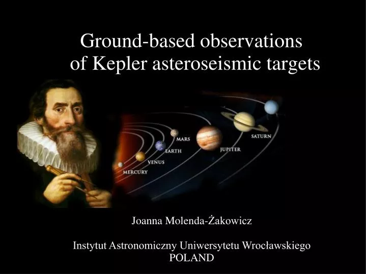 ground based observations of kepler asteroseismic targets