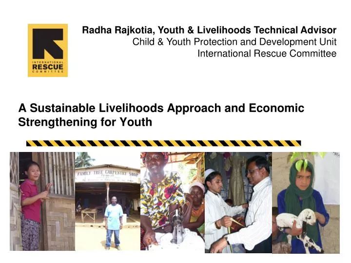 a sustainable livelihoods approach and economic strengthening for youth