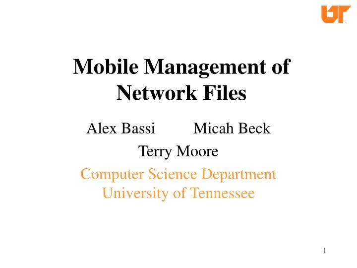 mobile management of network files