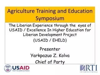 Agriculture Training and Education Symposium