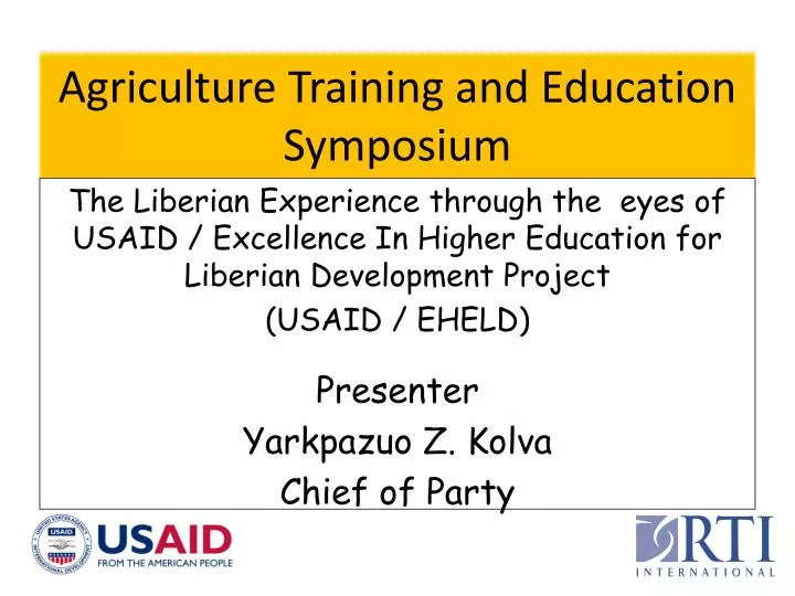 agriculture training and education symposium